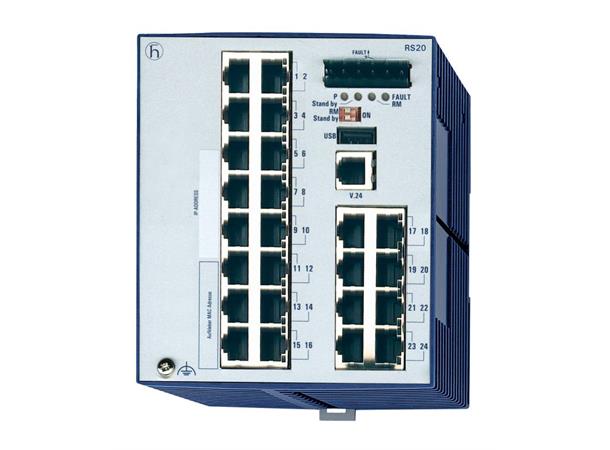 OpenRail RS20 24xTX-RJ 0-60°C 9,6-60VDC Enhanced, GL approved